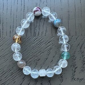 DIY Clear quartz bracelet 10mm SIZE 7’